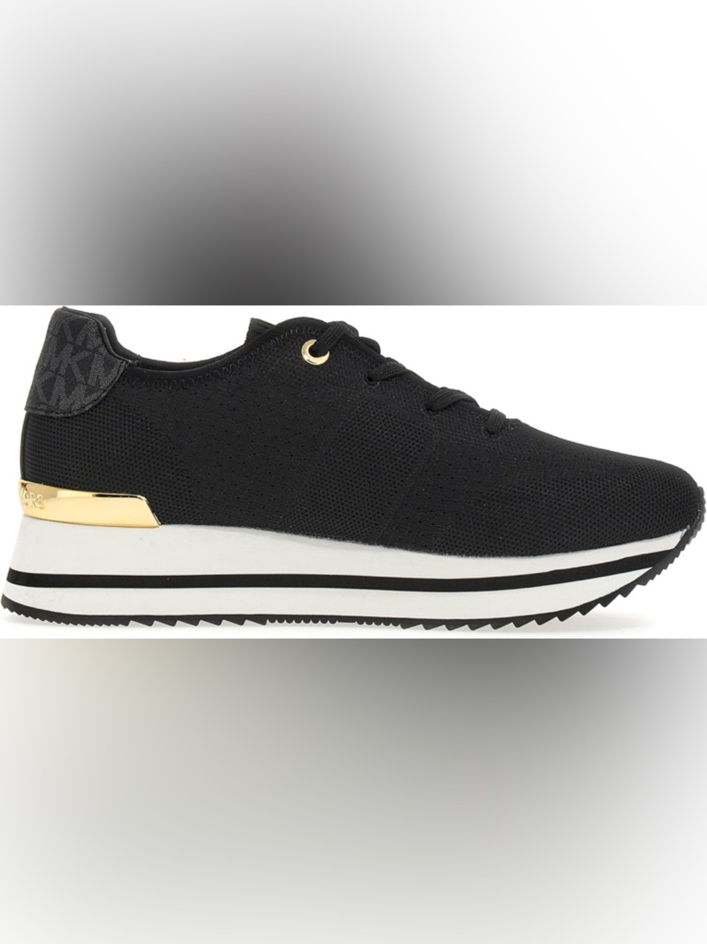 Michael Kors Black Knit Platform Sneakers - Picture 12 of 13